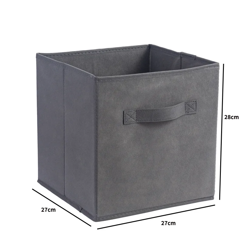 Folding Non-woven Fabric Storage Box With Handle Storage Basket Cube Bin For Children Toys Sundries Organizer Storage Bins