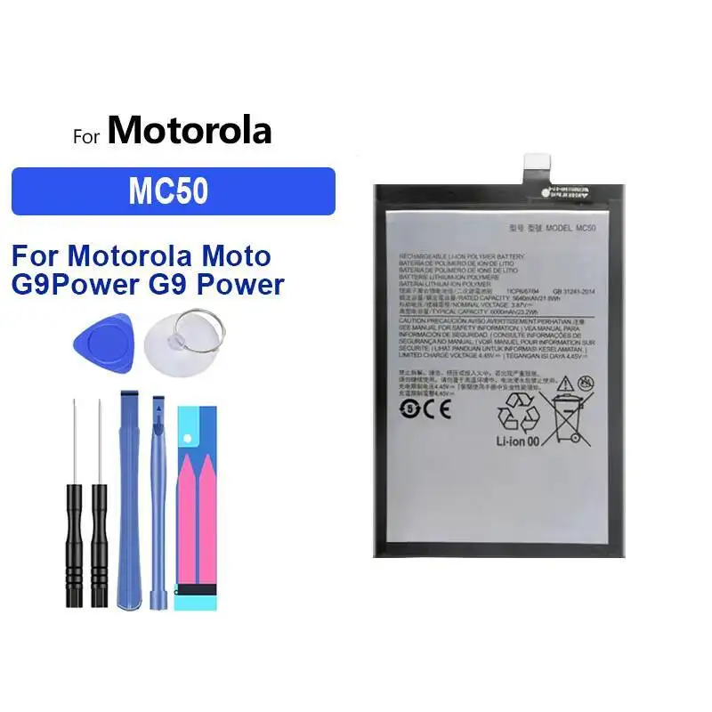 

Mobile Phone Battery For Motorola Moto G9 Power XT2091-3 4 7 MC50 High-Capacity Long Lasting 5640Mah
