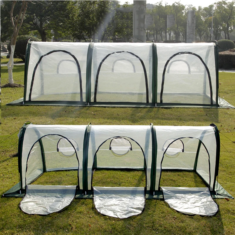 

Portable Tunnel Greenhouse Foldable PE Greenhouse Heat Preservation Shed Rain Proof and Frost Proof Greenhouse Vegetable Cover