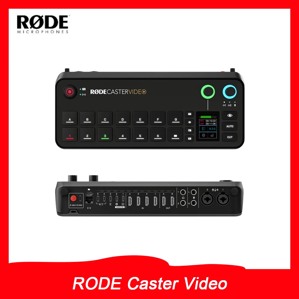 RODE Caster Video and Audio Production Console HD 1080p USB-C for Studio Productions Video Podcasts Interviews