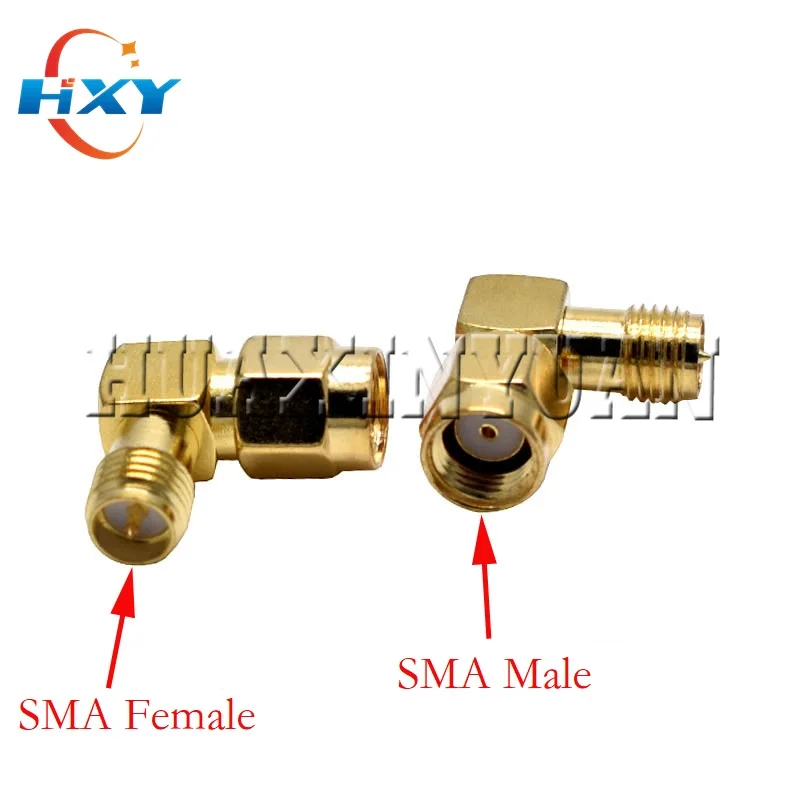 1pcs/Lot SMA Male to SMA Female 90 Degree Right Angle Connector Adapter Screw the Needle for Two Way Radio Antenna Repair Tools