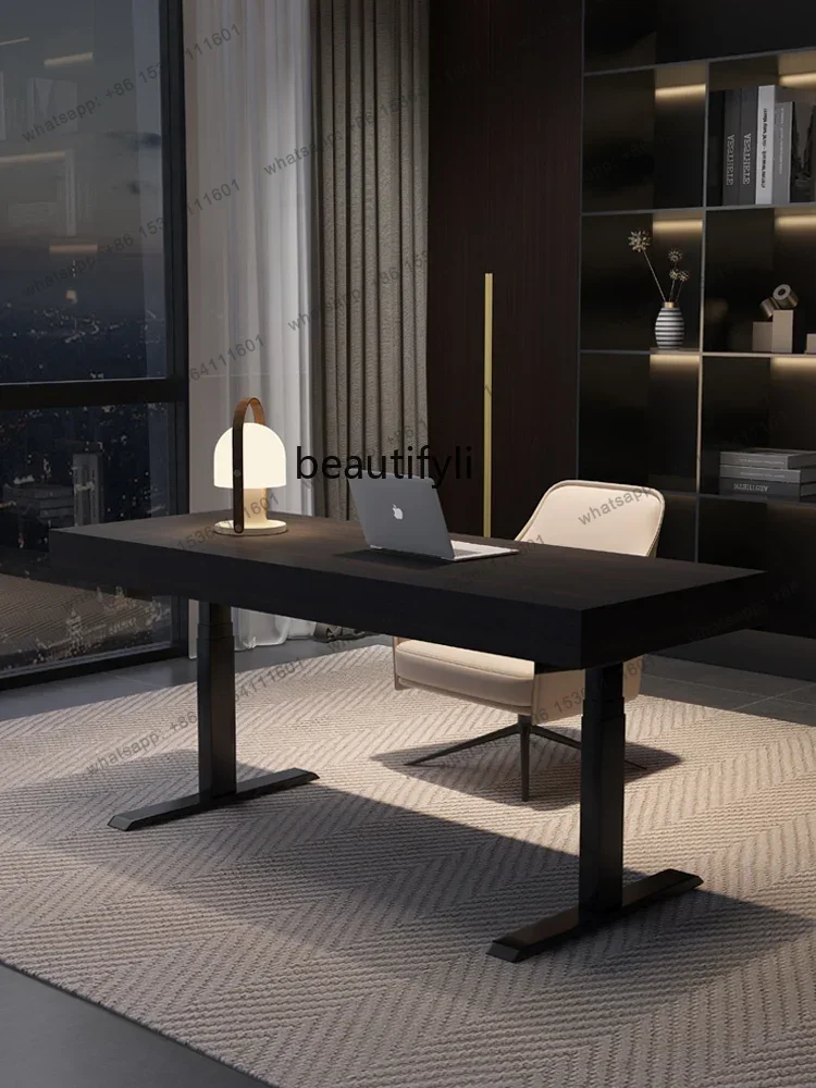 

Italian Minimalist Computer Desk Electric Adjustable Desk Light Luxury and Simplicity Study Writing Desk living room furnitur