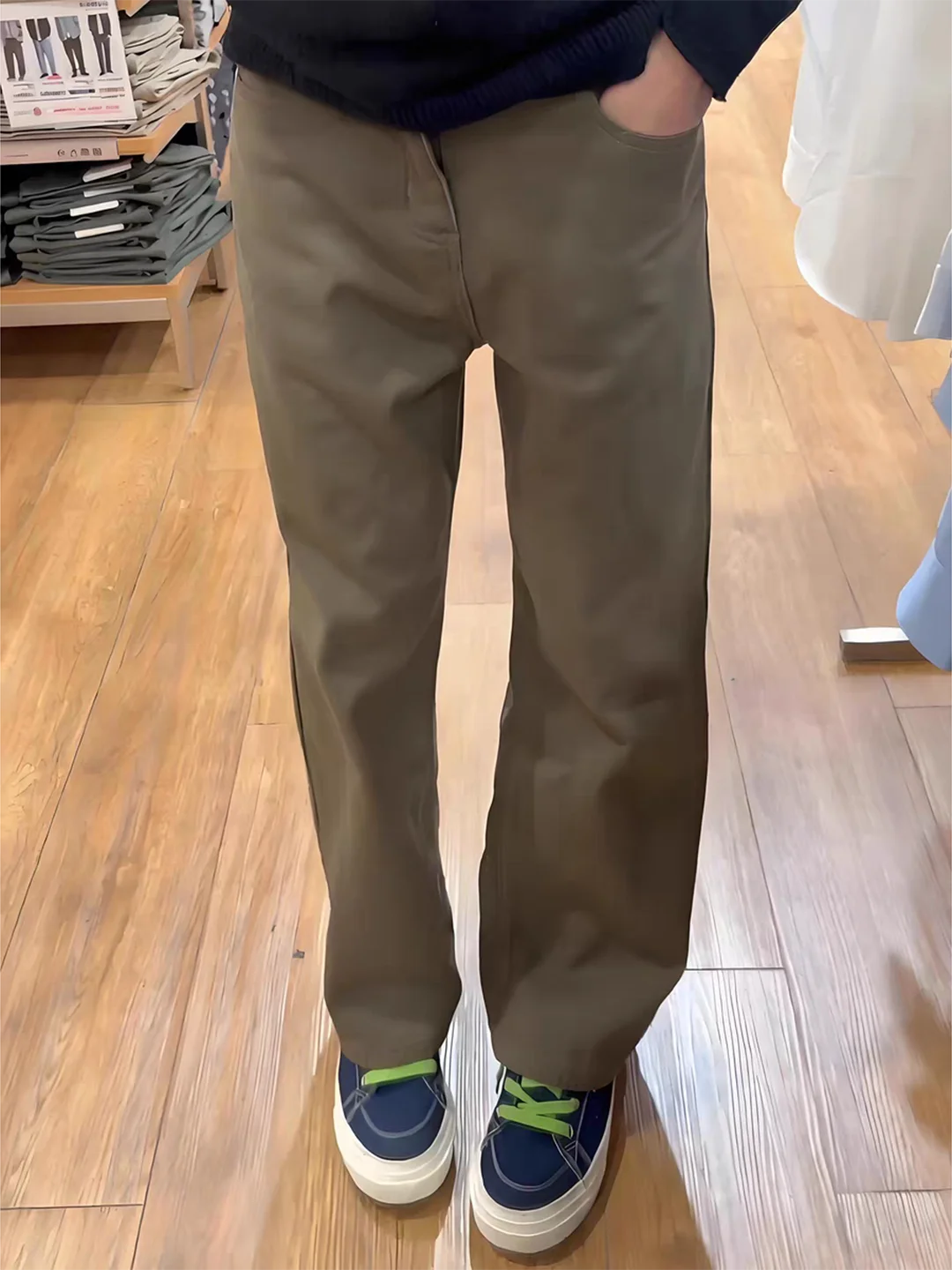 

Мужские рабочие брюки из выстиранного хлопка цвета кофе с микро-клешем, в американском ретро-стиле, повседневные, прямого кроя, с эффектом драпировки