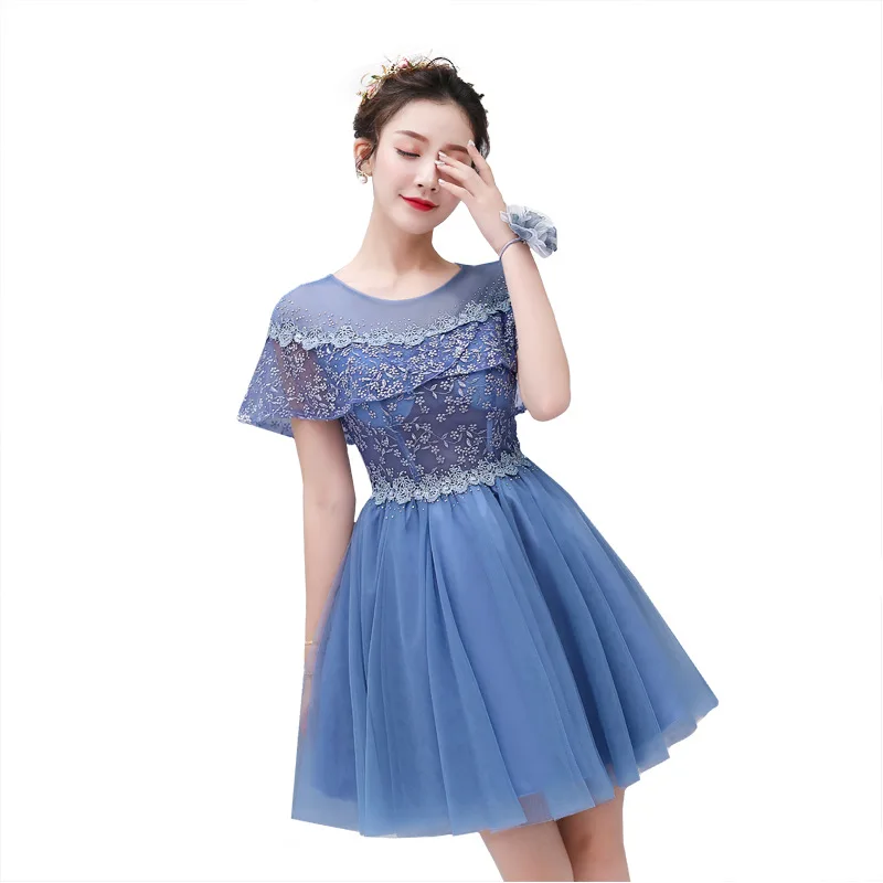 Summer Dress New Fashion Light Luxury Slim Mesh Embroidery Dress Female Elegant Dress