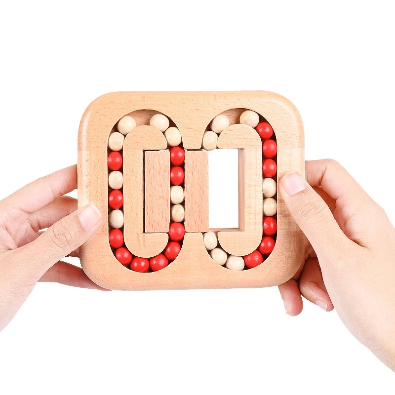 Rotating Magic Bean Fingertip Toy Wood Puzzles For Adults Kids IQ Games Juguetes Y Aficiones Rompicapo Bambini