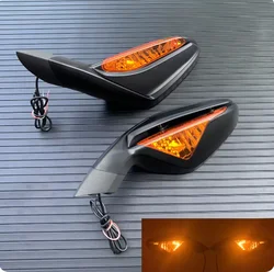 EU quality Motorcycle Rearview Side Mirrors with Turn Signal Light  Melt color For MV Agusta F3 675 800 MV Agusta F4/F4 RC/F4 RR