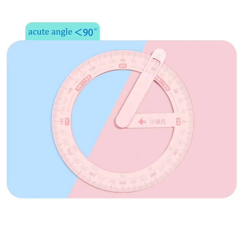 1pcs 360° Activity Angle Demonstrator,Protractor Teaching Aids,Right-Angle,Acute Angle Drawing,Students Stationery Materials