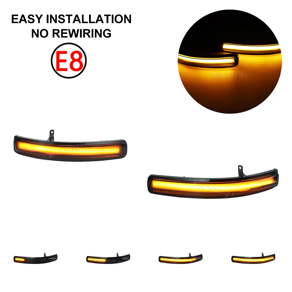2pcs Dynamic Turn Signal LED Side Wing Rearview Mirror Indicator Blinker Sequential Light For Ford Explorer 2011-2017 2018 2019