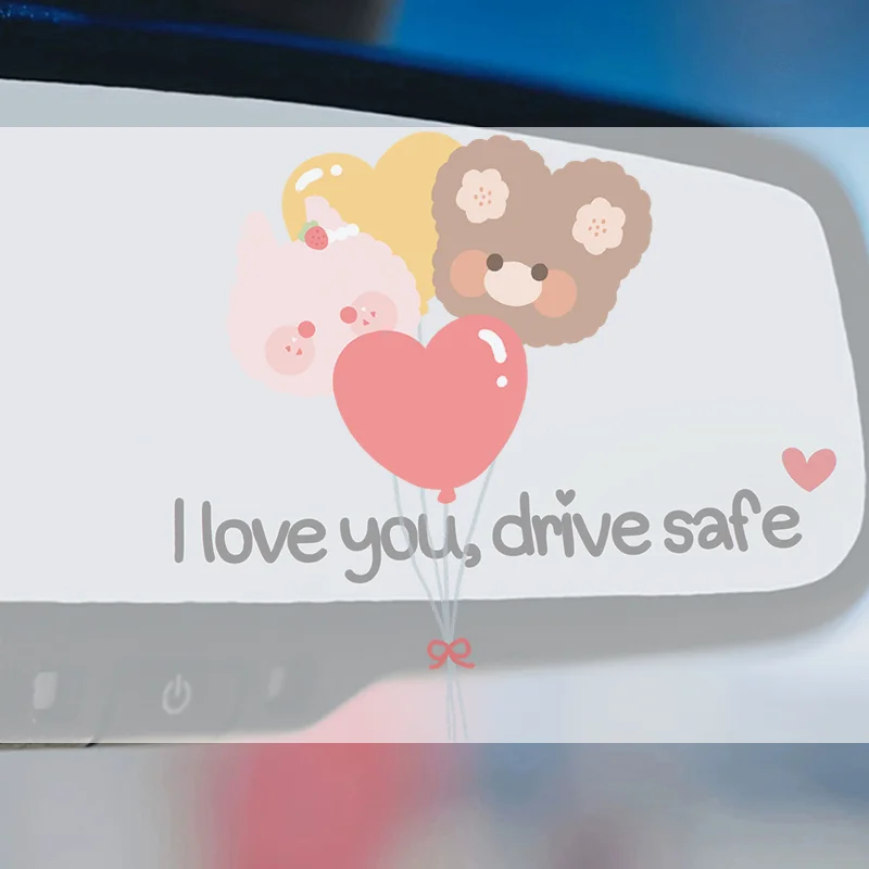 

I Love You Drive Safe Car Mirror Stickers Affectionate Reminder Heartfelt Safety Reminder For Women Drivers Car Interior Sticker