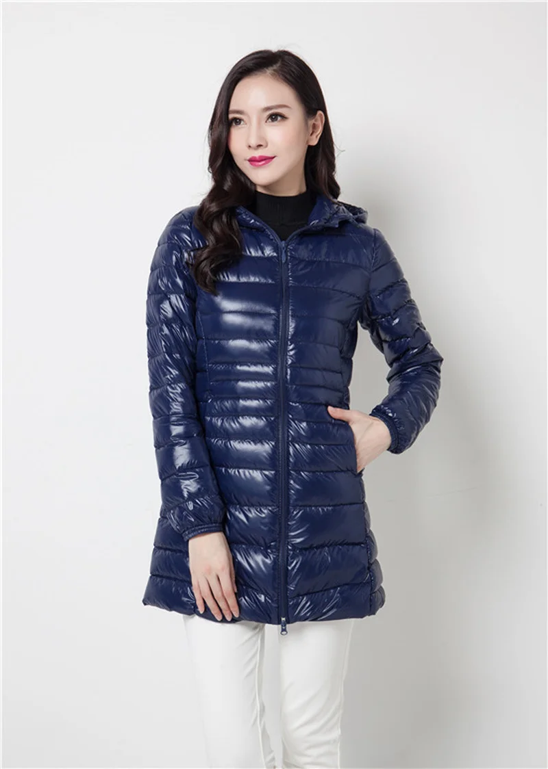 Women Spring/Autumn Ultra Lightweight Quilted Jacket 2023 New Woman Water and Wind-Resistant Big Size women Hoodies coat