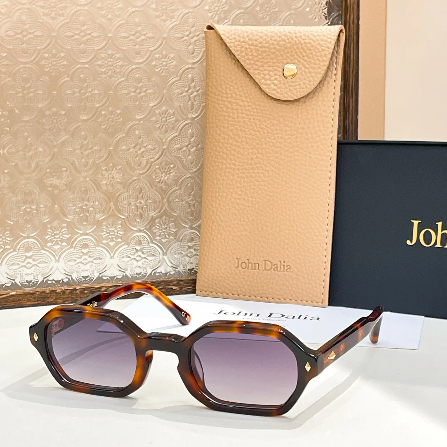 Hoge Kwaliteit Zonnebril Voor JOHN DALIA JD JUDE Mannen Mode Zonnebril Luxe Designer Acetaat Frame Vrouwen Brillen Met Doos - afbeelding 1
