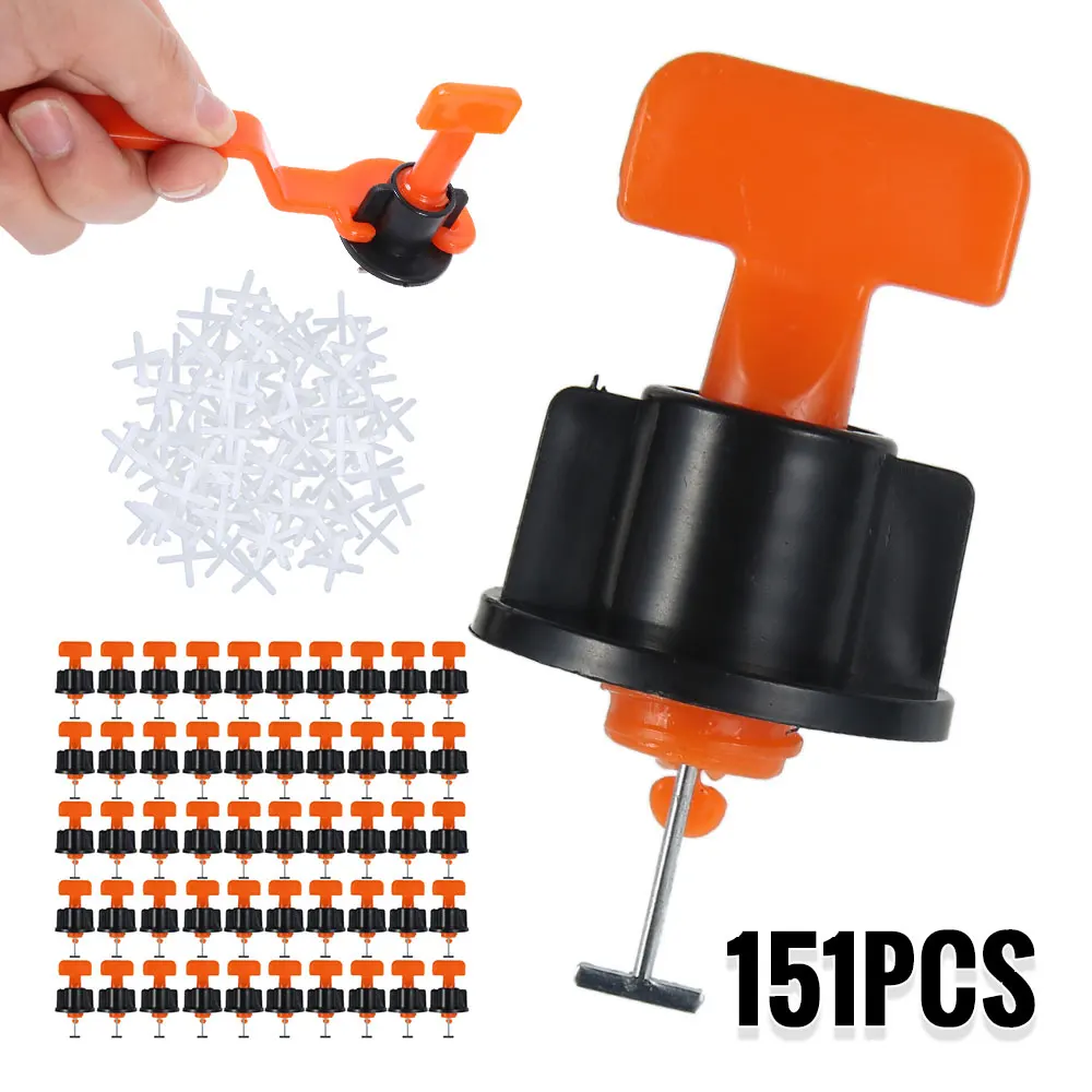 System Kit 50pcs Tile Leveler Spacers 100pcs Cross Tile GapWrench Reusable Ceramic Tile Installation Tool for Building