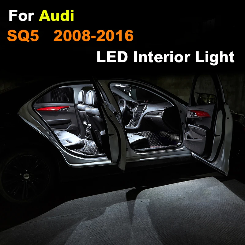 

Canbus LED Interior Light Kit For Audi SQ5 2008 2009 2010 2011 2012 2013 2014 2015 2016 2017 Dome Map Lamp Foot Bulb No Error