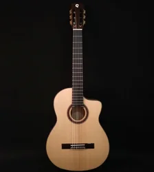 Flamenco Style K-300C 39inch 4/4 Size Top Solid Spruce Classical Guitar