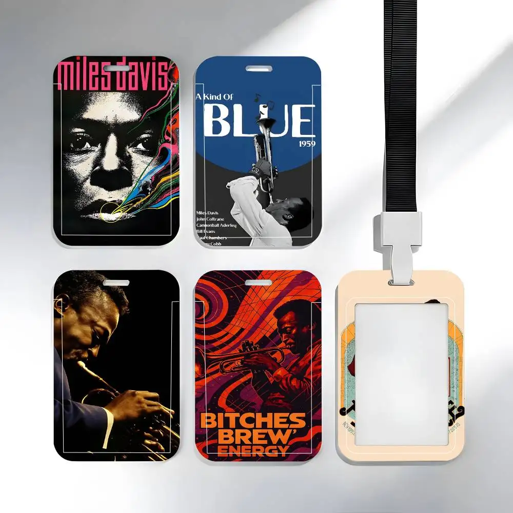 1 unidade Capa Protetora para Cartão de Identificação, Cartão Escolar, Cartão de Acesso, Cartão de Refeição de Ônibus, com design Músico de Jazz M-Miles Davis, de fácil inserção