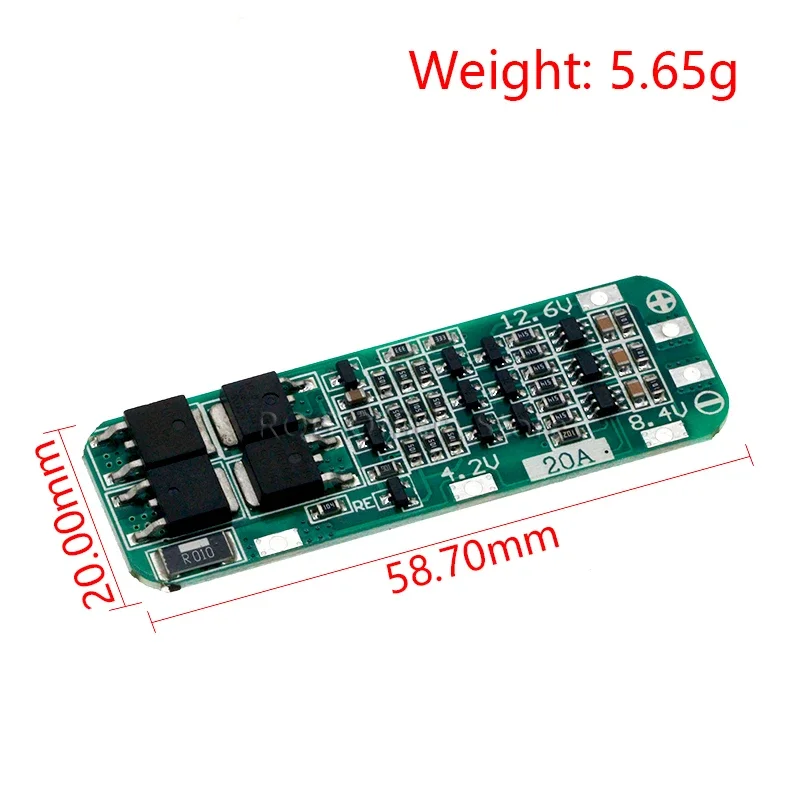 BMS 3S 20A Li-ion Lithium Battery 18650 Charger PCB BMS Protection Board For Drill Motor 12.6V Lipo Cell Module 64x20x3.4mm