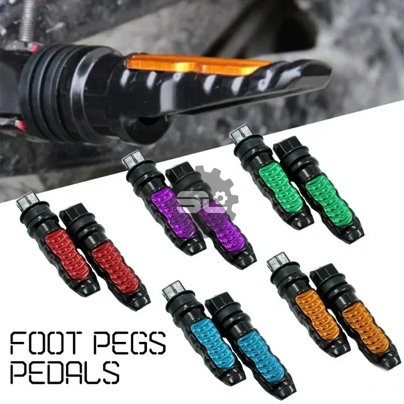 

Universal Aluminum Motorcycle Rear Passenger Foot Pegs Pedals 2Pcs /set Footrest Scooter Foot-Peg Motorbike Pedal Modification