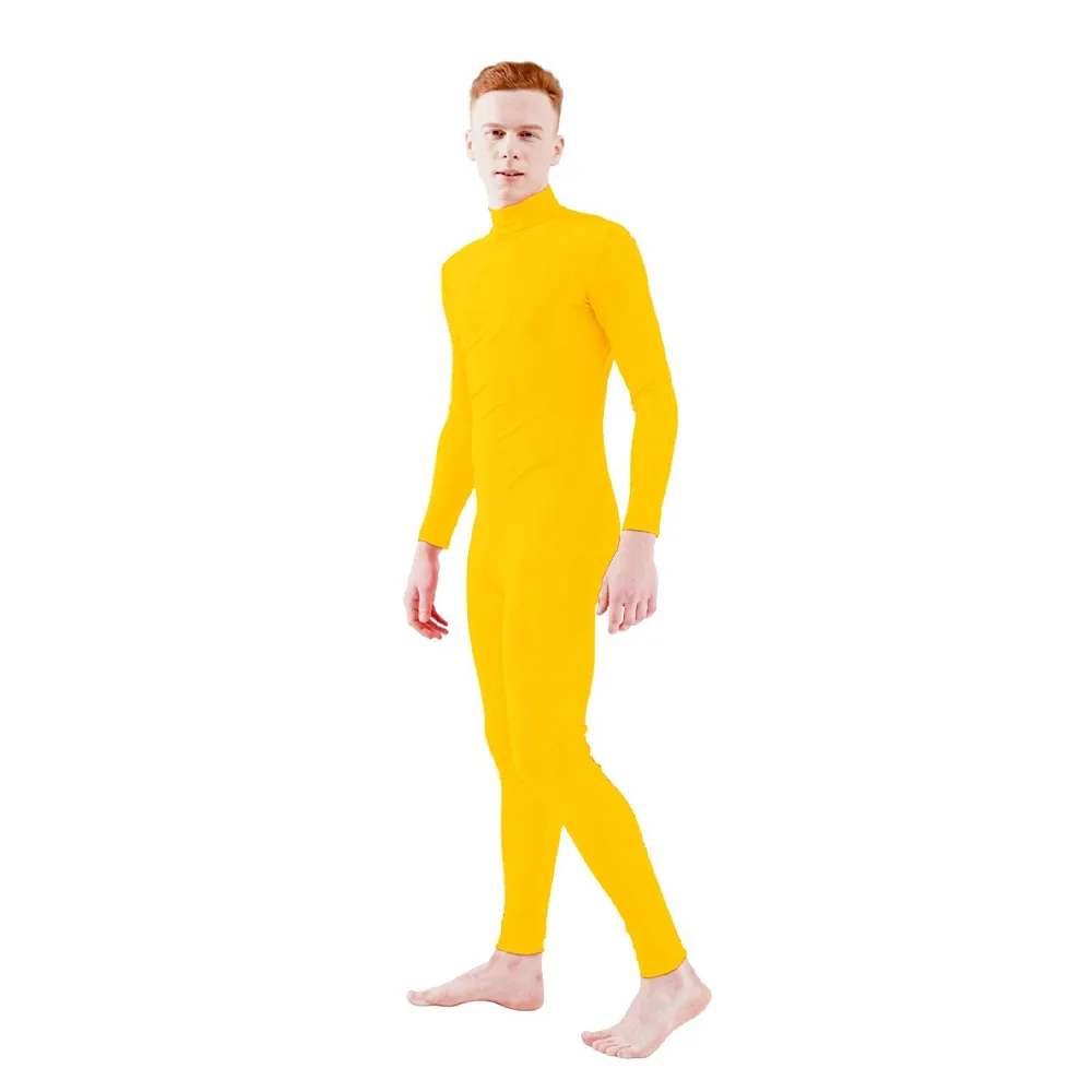 Halloween volledige bodysuit kostuum met rits mannen kinderen zonder capuchon Zentai Unitard jumpsuits groene podium panty onzichtbare jurk U