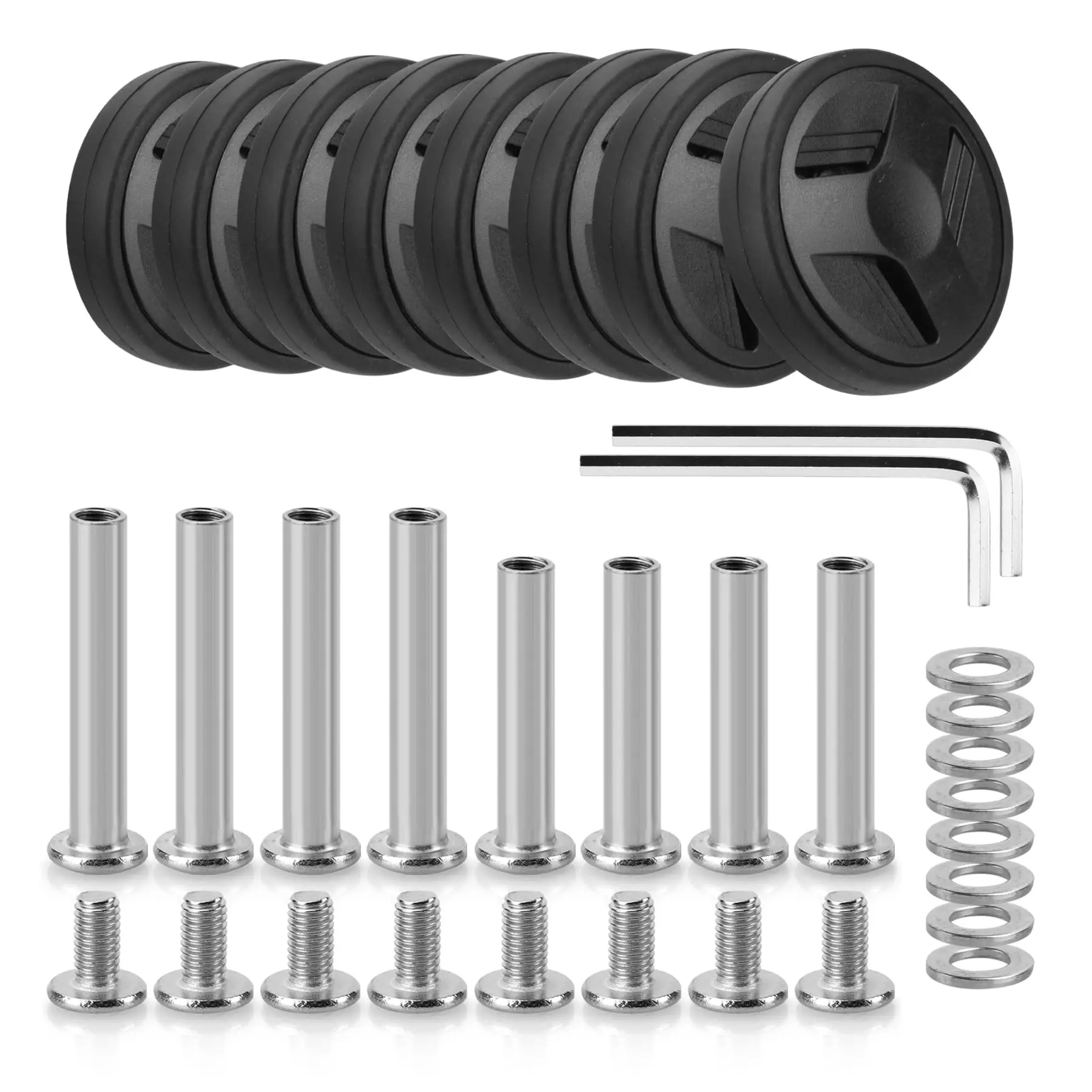 

Комплект из 4/8 шт. 55-мм колес для багажа с винтами, черные пластиковые колеса для чемоданов, запчасти для ремонта дорожных тележек