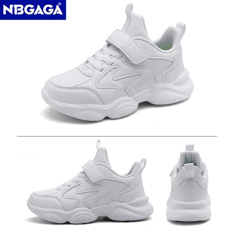 White Kids Shoes For Boys And Girls Fashion Children Comfortable Breathable Sneakers Non-slip School Casual Walking Footwear