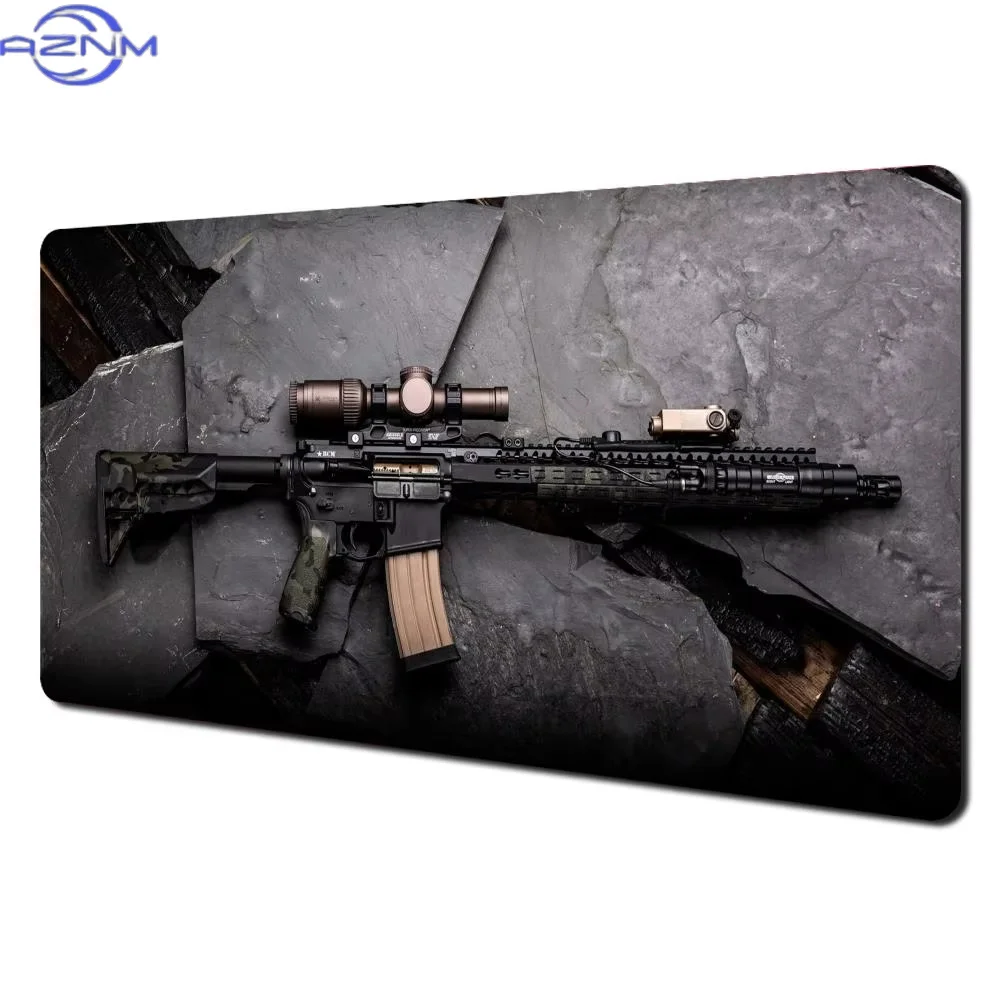 Tactical Firearm Theme Mouse Pad, Non‑Slip Waterproof Mouse Pad Precise Tracking for Gaming Desktop Computer Use