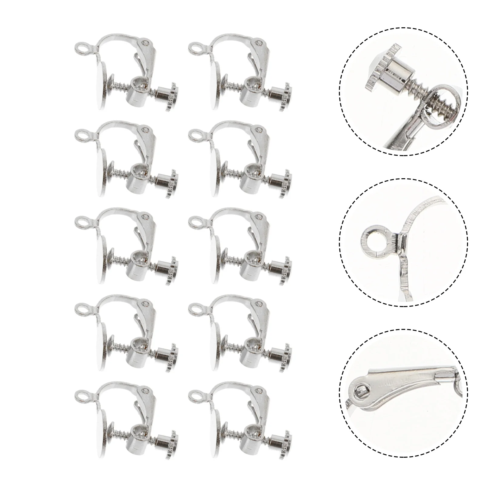 

10Pcs Clip on Earring Converters DIY Earring Components No Piercing Needed Earrings Clamps for Personal Or Professional Use