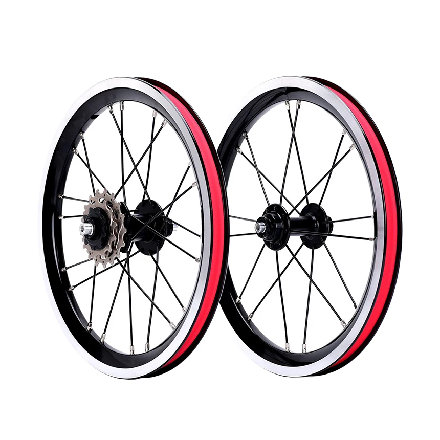 Litepro 74 85MM 14 16Inch Single External 3 Speed Bicycle Wheelset Disc V Brake Rims 20MM Alloy Folding Bike Wheels