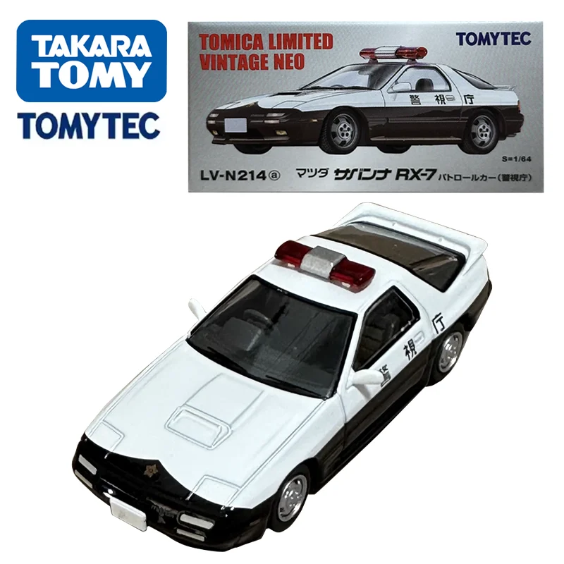 TAKARA TOMY Tomica 1/64 TLV-N214a Mazda RX-7 Politieauto Legering Motor Diecast Metaal Gift