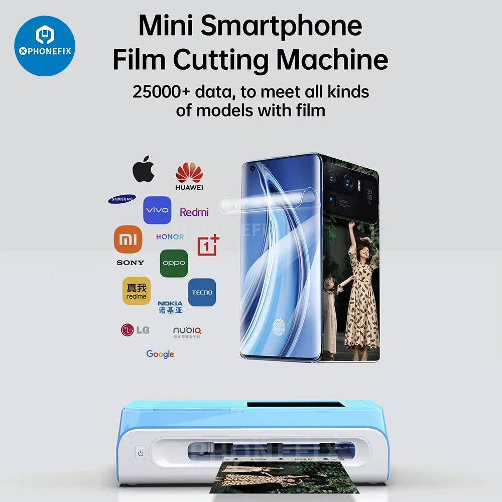 E210 Mini Unlimited Cuts Hydrogel Film Curved Screen Cutting Machine DIY Phone Screen Protector Unlocked Cutter Precise Cutting