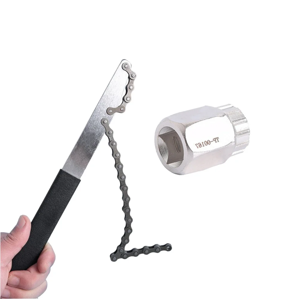 

Bike Chain Tool Kit Steel Durable Sprocket Remover for Road Mountain Cassette Lockring Flywheel Chain Whip Comfortable