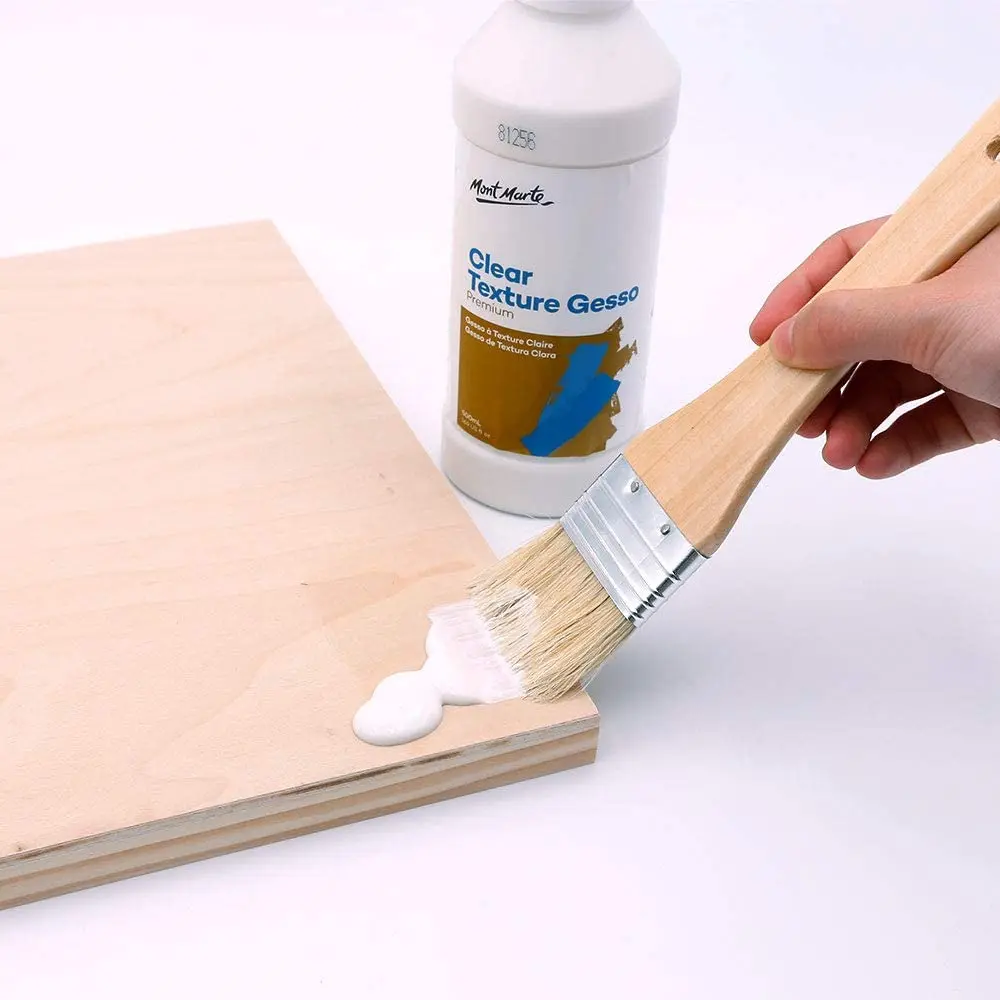 Mont Marte Premium textura transparente Gesso acrílico medio 250ml para usar con medios secos pasteles, grafitos, carbón y lápiz de color