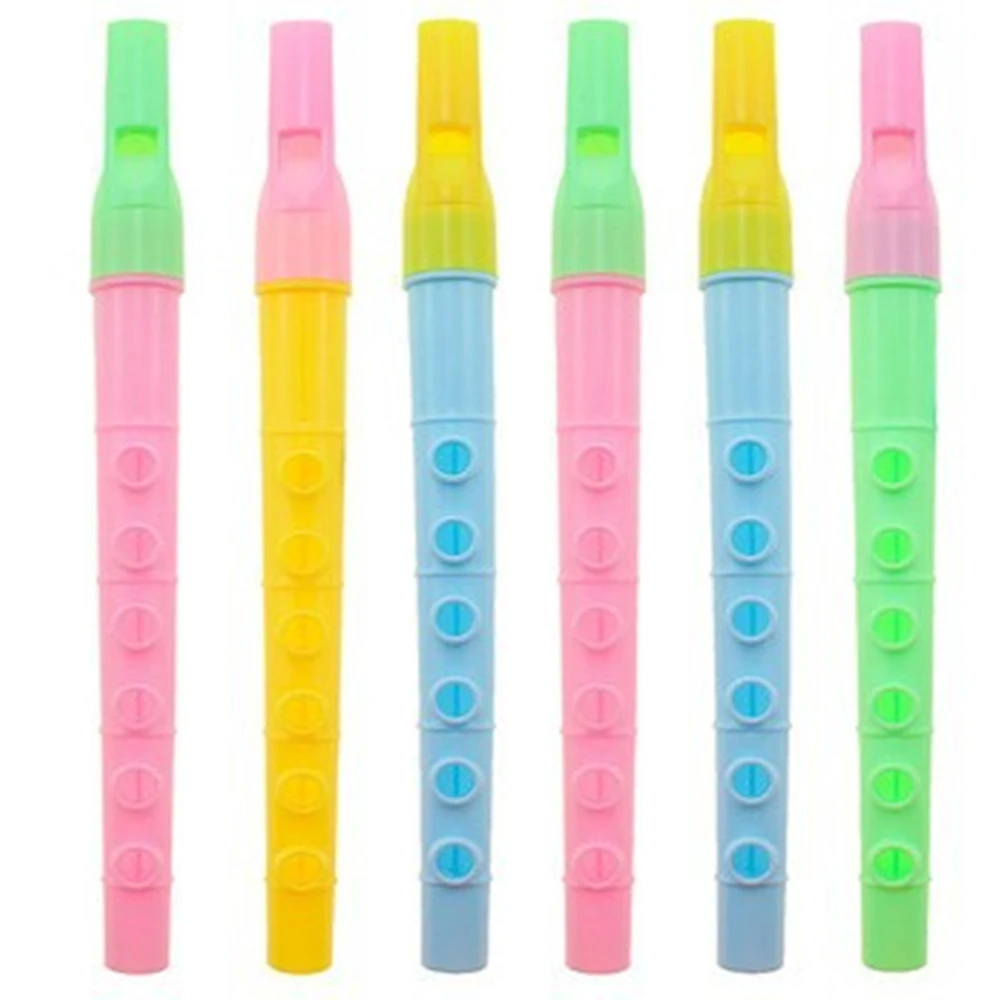 20 Pcs Mini Fun Kids Party Favor Colorful Flute Musical Instrument Toys Birthday Gift Souvenir Piñata Boys Girls Carnival Prizes