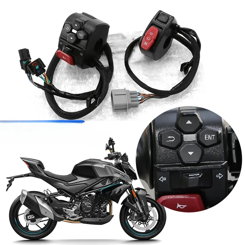 Motorcycle Left and right hand switch Button For CFMOTO 450NK 450 NK Horn ignition headlight steering switch