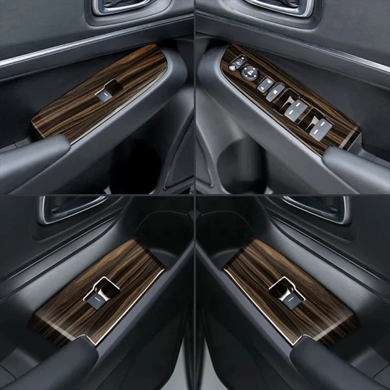 RHD LHD For Honda Vezel HR-V E:HEV 2021 2022 2023 ABS Window Glass Lift Button Trim Switch Cover Door Armrest Panel Sticker