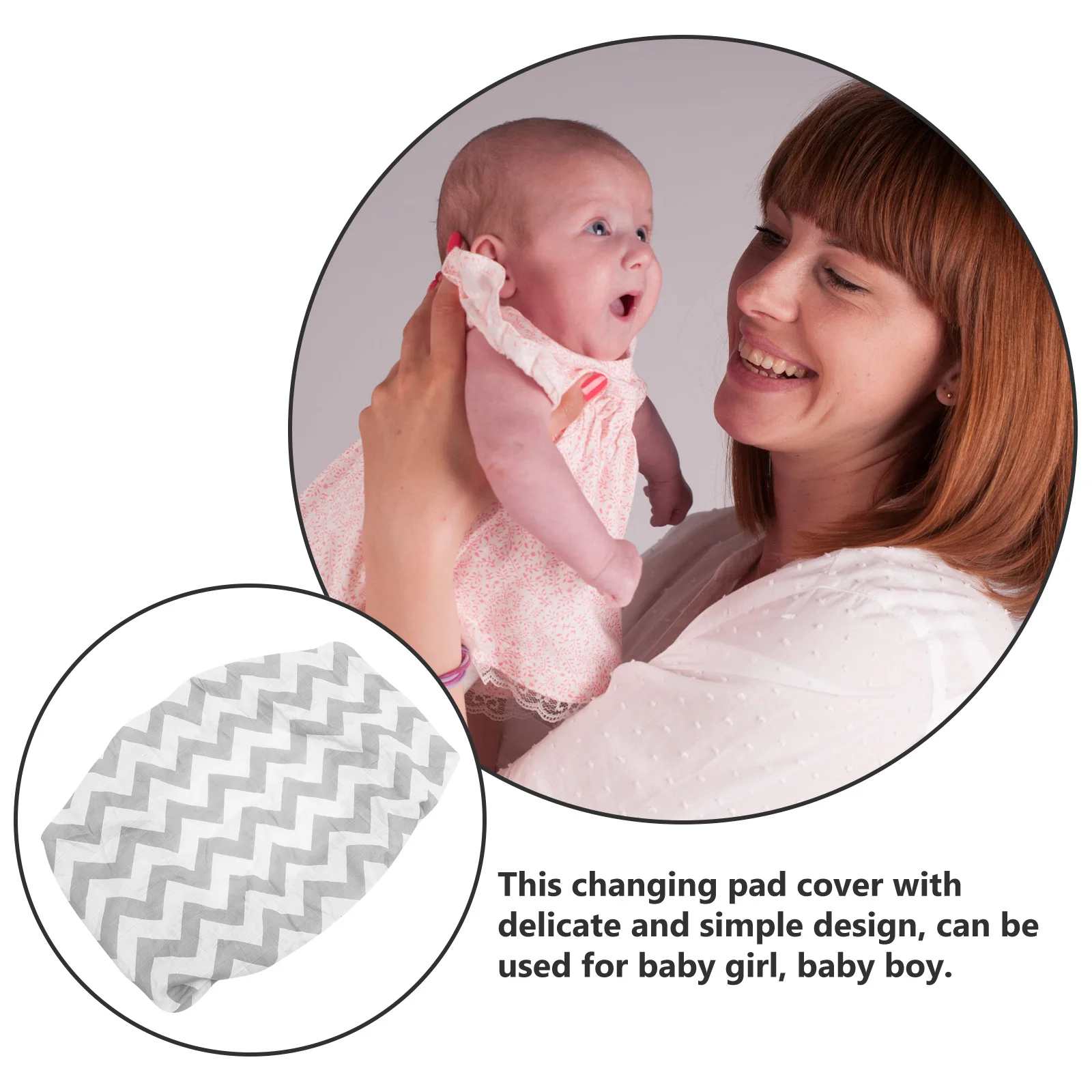 

Changing Pad Cover for Baby Washable Reusable Removable Soft Elastic Fit Most Tables Comfortable Breathable Design