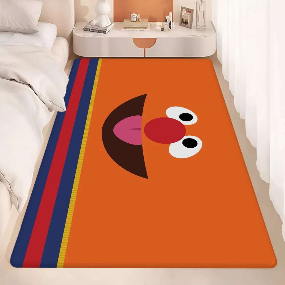 Sesame Street cartoon Printed Hallway Carpet Non-Slip Laundry Room Mat Laundry Decor Balcony Child Living Room Bedside Area Rugs