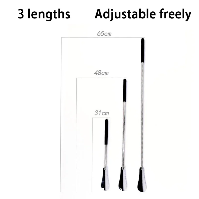 1/2 قطعة 31 سنتيمتر-65 سنتيمتر قابل للسحب قرون الأحذية المعدنية مقبض طويل لبيسة الحذاء امرأة حامل كبار السن ملعقة حذاء ملعقة الحذاء 1 قطعة