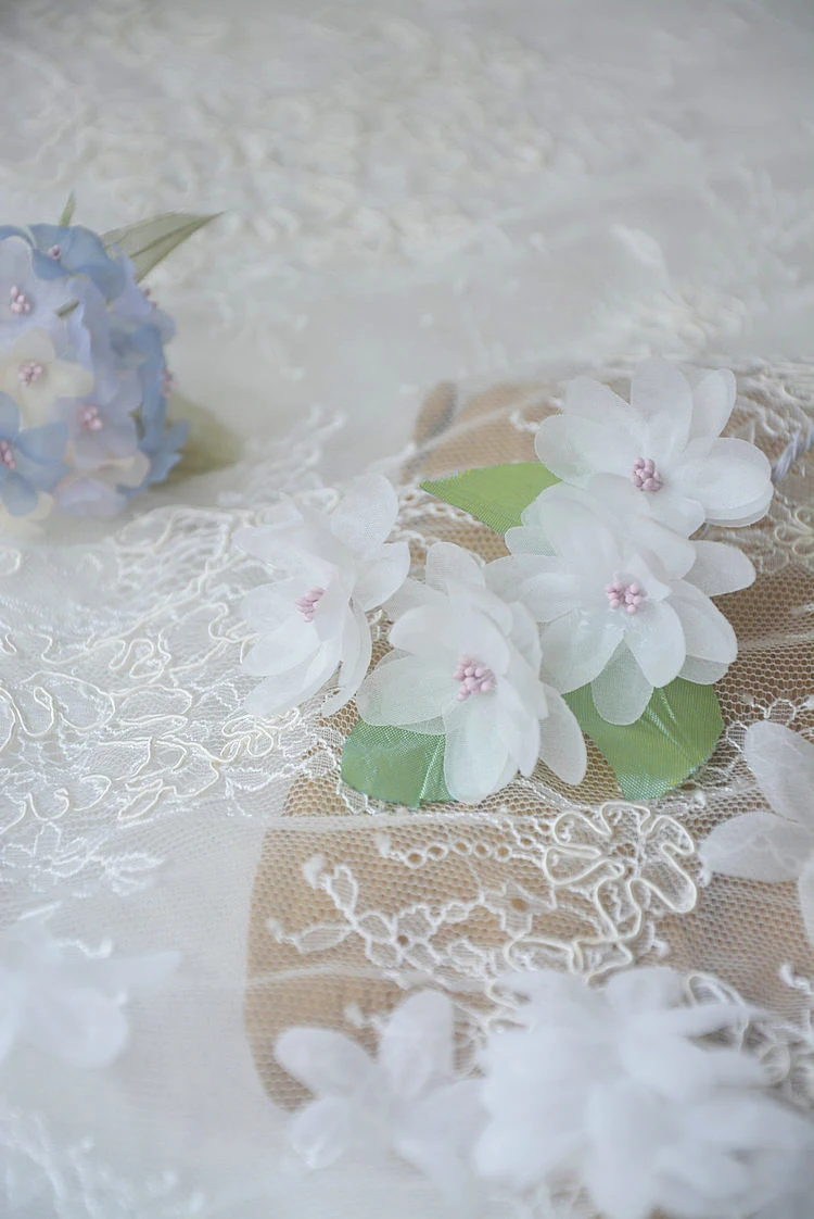 100-50 Stück. 3D Gepresste Organza-Blütenblätter, Handgemachte Blumen, Hochzeitskleid, Kopfschmuck-Zubehör, DIY, RS4854 – Detail 11