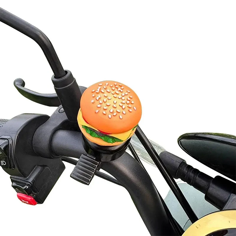 Bicycle Bell Cartoon Hamburg French Fries Sandwich MTB Bell Handlebar Safety Bell Cycling Lovely Accessories Loud Bicycle