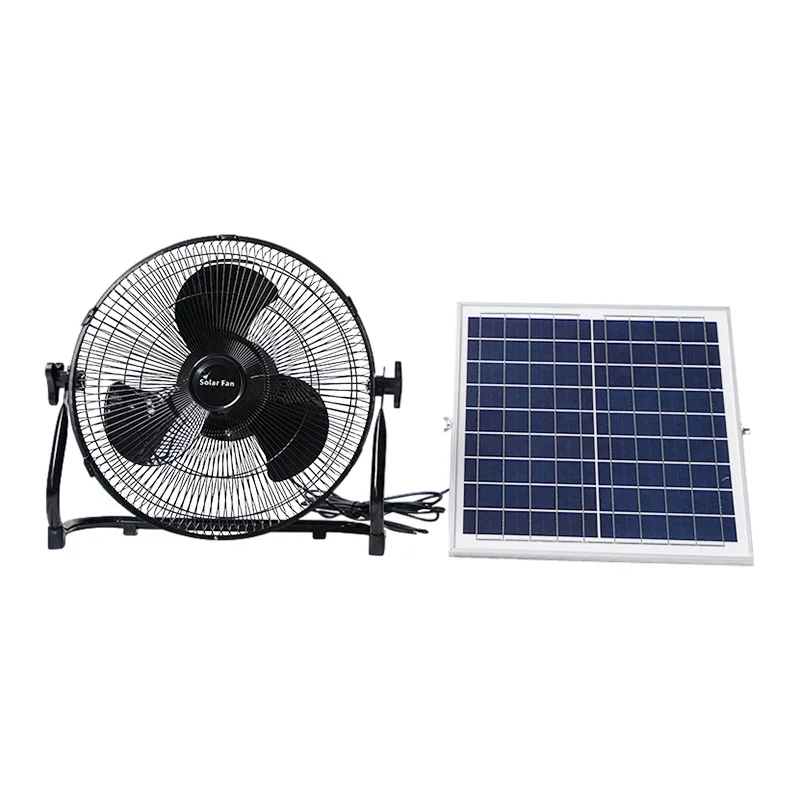 Ventilador eléctrico ecológico para acampar al aire libre, alta energía eólica para el hogar, fábrica de emergencia con carga Solar