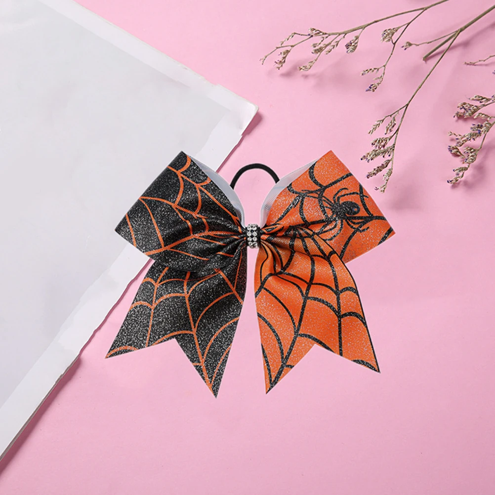 

8 Pcs Bow Hair Ropes Halloween Rhinestone Elastic Scrunchies Stretchy Hair Bands for Girls Kids Ponytail Holders Newborn