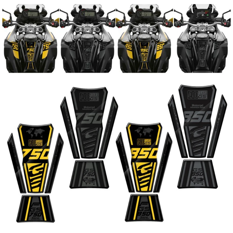

For BMW F750GS F850GS F-750GS F-850GS 2018-2022 40 Years Triple Black Motorcycle Accessorie Tank Pad Sticker Slip on BMW F750-GS