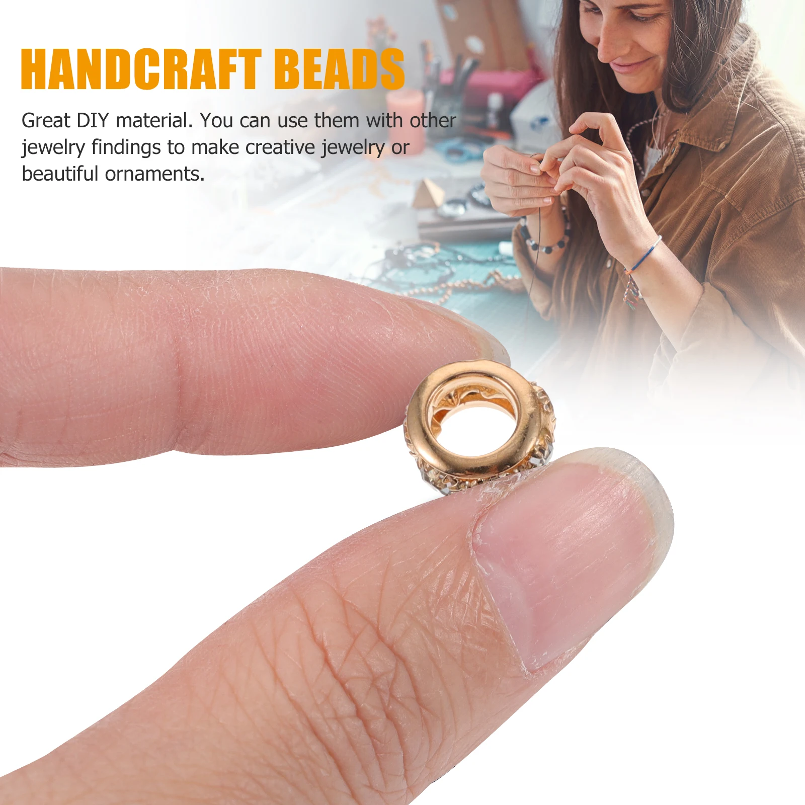 

20 Pcs Bracelet Bead Accessories Beads for Crafts Crystal Jewelry Making Large Hole European