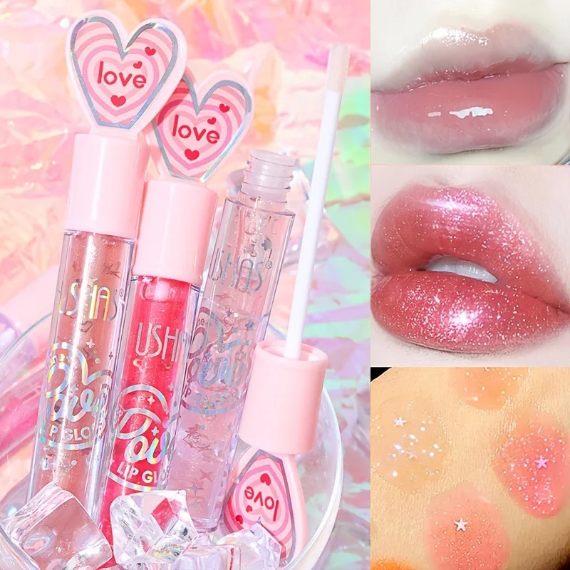 ملمع شفاه للأطفال ملمع شفاه خفيف مائي لامع ترطيب شفاف لون الشفاه عصير ممتلئ الجسم بريق أحمر شفاه ماكياج الأطفال