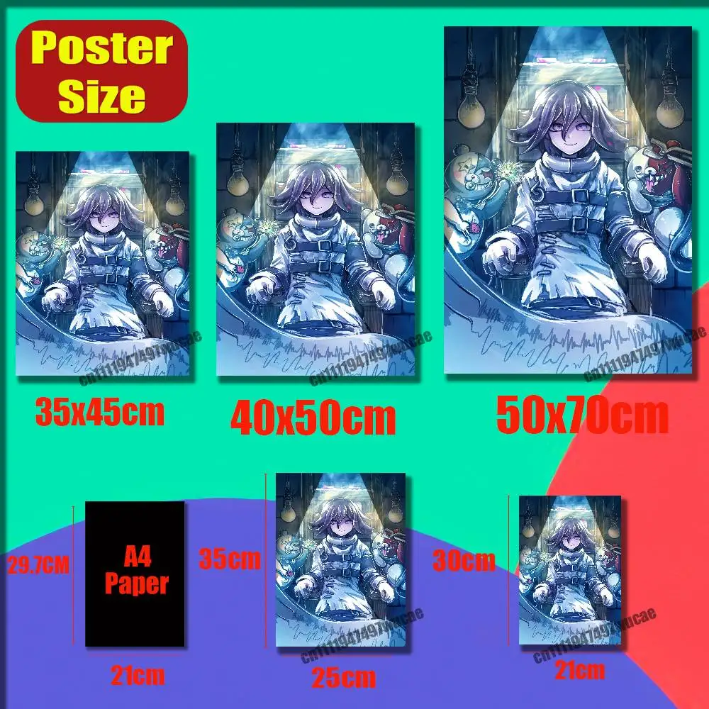 For D-Danganronpa Nagito Komaeda Kokichi Oma Poster Wall Murals Paper Custom Self-adhesive Decoration Sticker Playbill Cover