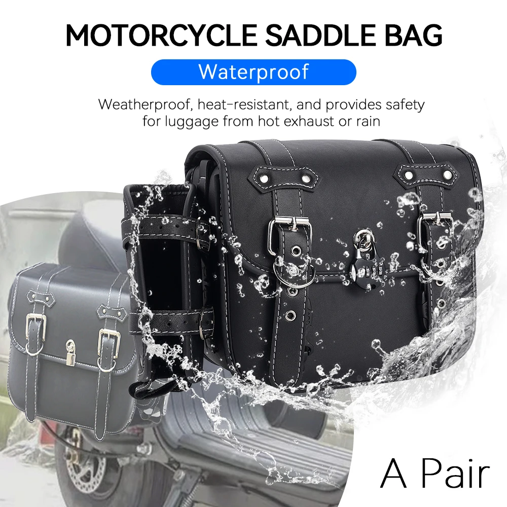 

Large Capacity Motorcycle SaddleBag Motorbike Side Bags Storage Tool for Harley Sportster XL 883 1200 Honda/Yamaha/Suzuki