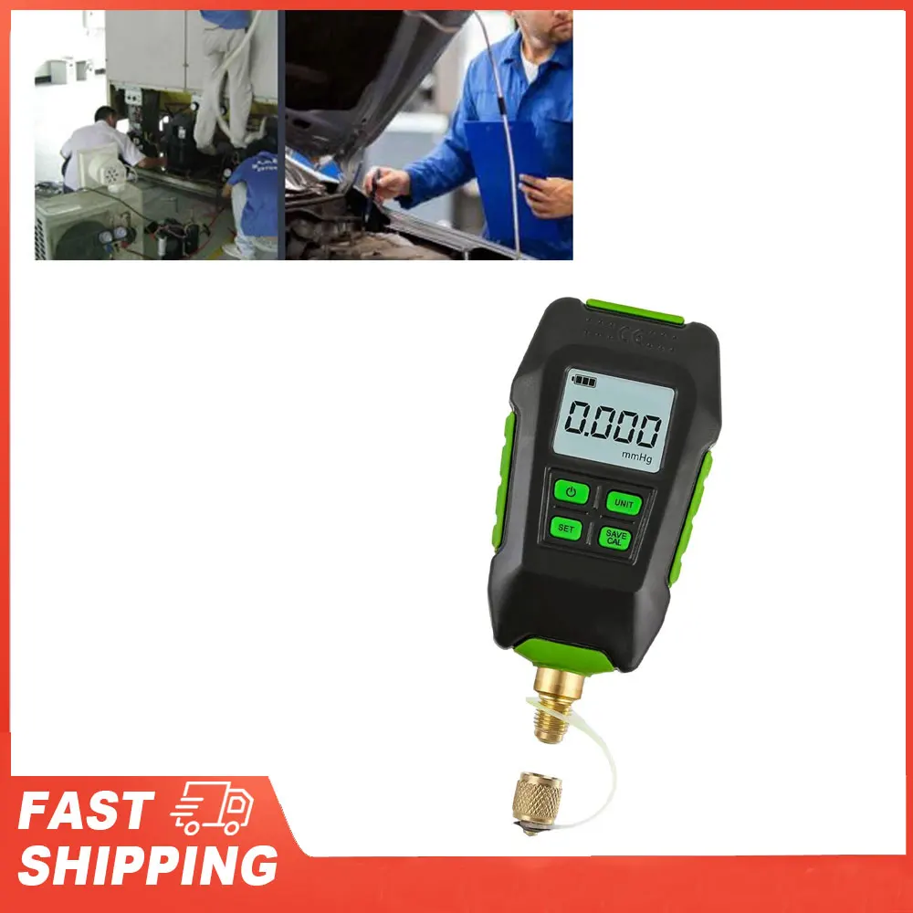 مقياس الفراغ الرقمي 7/16 بوصة 20UNF واجهة الخلفية عرض فراغ ميكرون متر للبيئة الغلاف الجوية #1