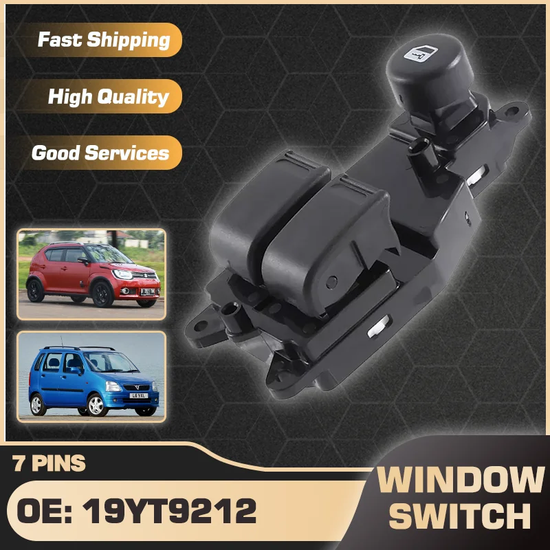 

Electric Power Car Window Control Switch Button For Vauxhall Opel Agila A Suzuki Wagon R Ignis Swift 2000-2008 19YT9212 7 Pins