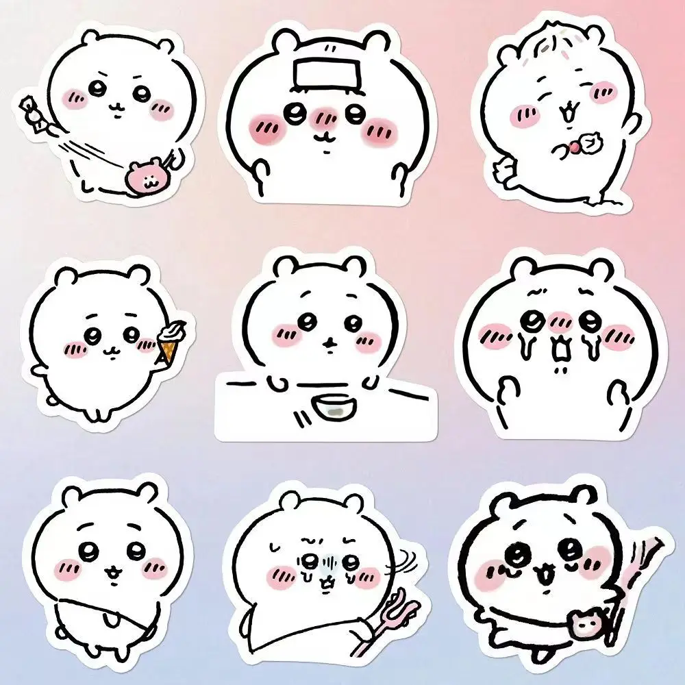 100 Pieces of Chiikawa Cute Stickers Super Cute Q Version Chiikawa Emoticon Pack DIY Ledger Phone Case Sticker Decoration Gift