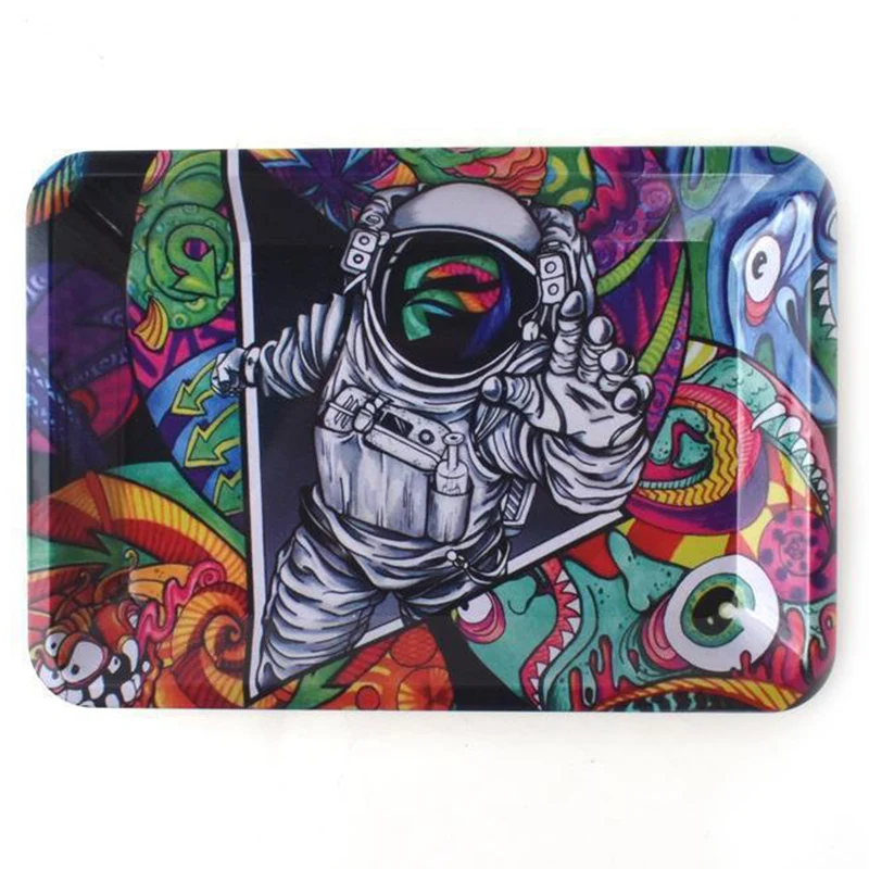 Multi Rolling Tray 18 * 12,5 CM Tytoniowa Metalowa Papierosowa Dym Akcesoria Zioła Blaszana Płyta Szlifierka Narzędzia Różne Wzory Wzory